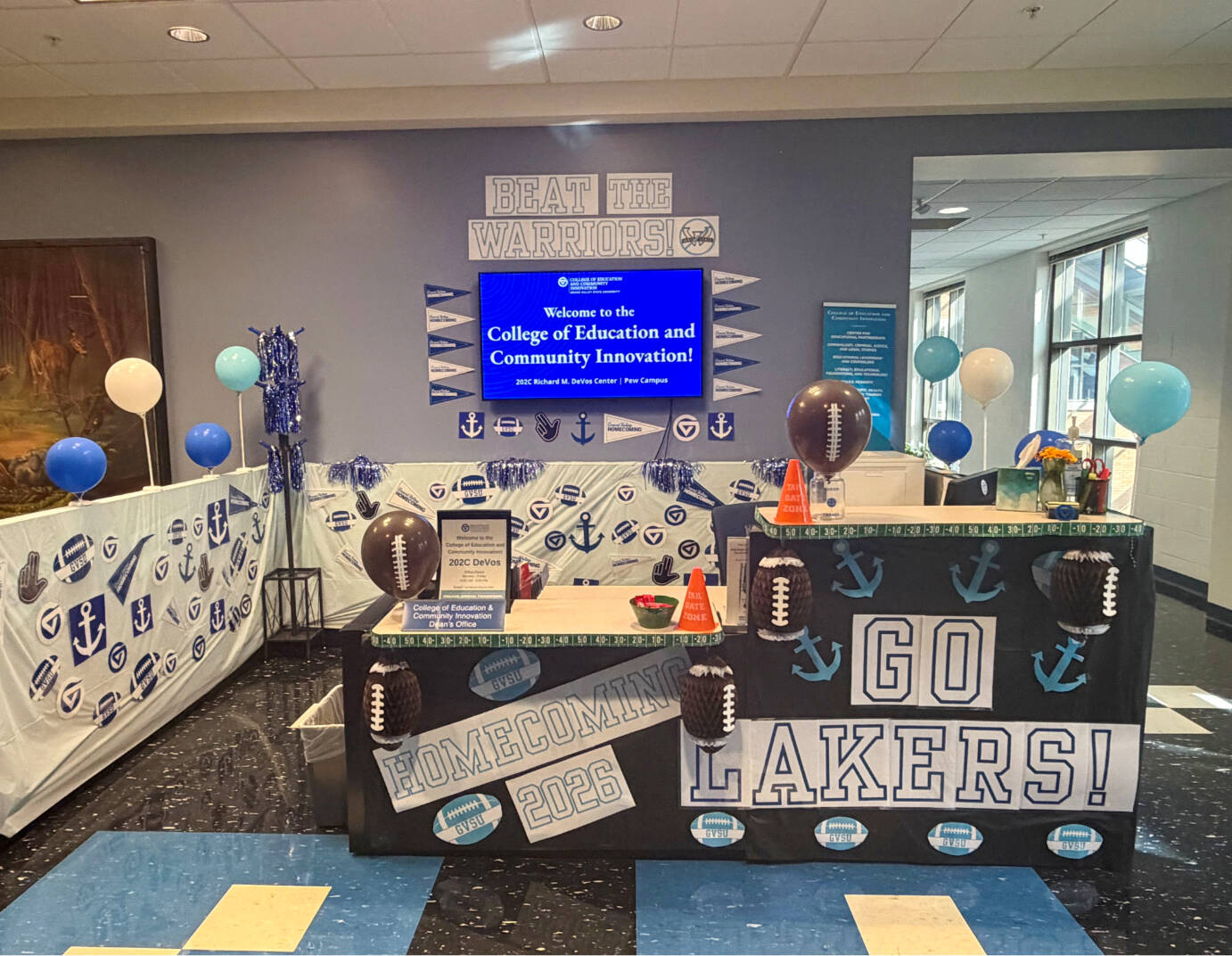 Photo of homecoming decorations